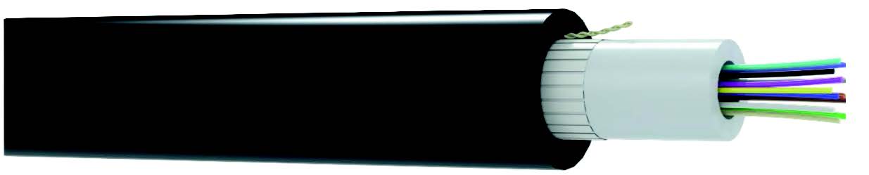 24FO OS2 CENTRAL LOOSE TUBE PEHD OUTDOOR BLACK RAL9005