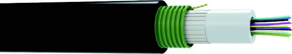 24FO OS2 CENTRAL LOOSE TUBE ARMORED PEHD OUTDOOR BLACK RAL9005