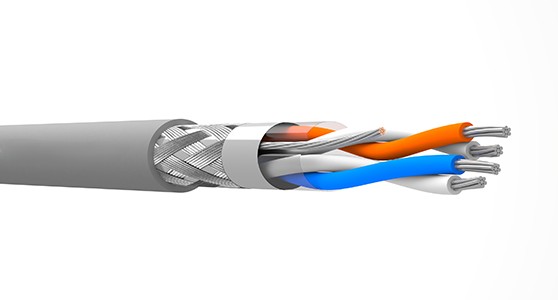 LI2Y(ST)CH-PF 2X2X24 AWG RS 485 MODBUS (%65 TC/SNCU SCREEN DENSITY) RAL 7001 GRAY CONDUCTOR CLASS 5